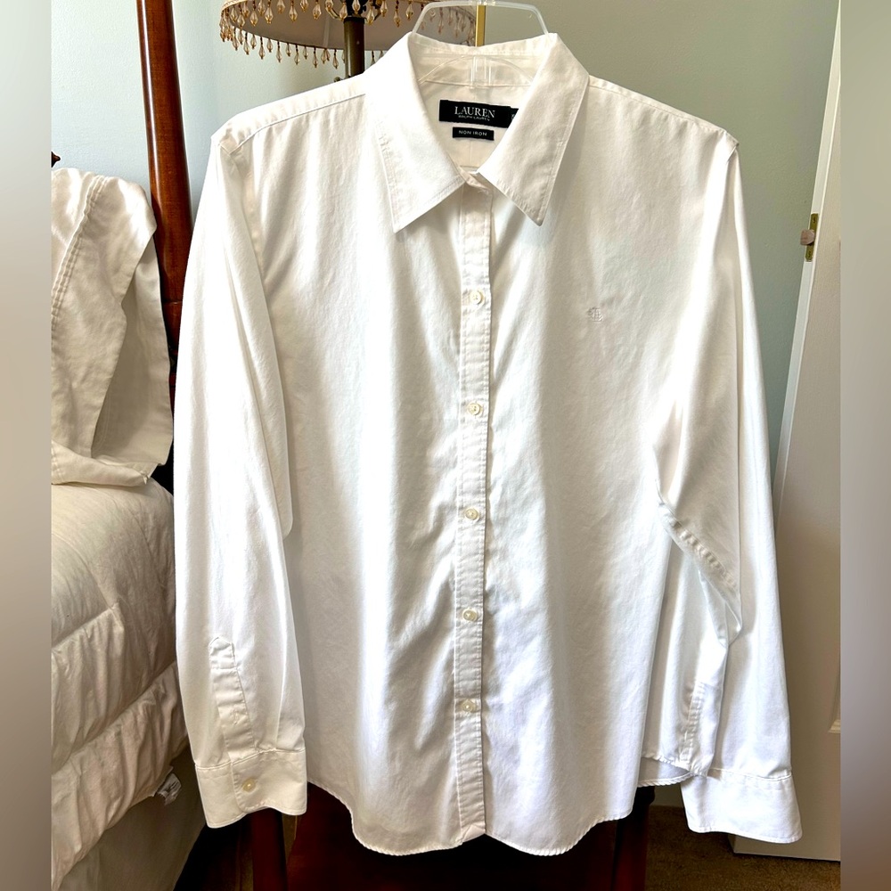 Women’s Ralph Lauren White Dress Shirt
